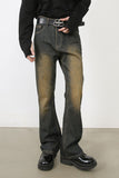 Men's Washed Bootcut Jeans