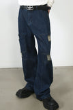 Men's Distressed Jeans with Pockets