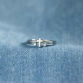 925 Sterling Silver Cross Ring