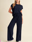 Ribbed Exposed Seam Top and Pants Set