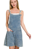 Zenana Woven Double Gauze Acid Washed Romper