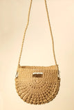 Fame Braided Semi Circle Tote Bag