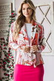 Heimish Full Size Shawl Floral Open Blazers Plus Size