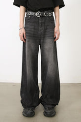 Men's Wide Leg Jeans with Pockets