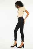 Kancan High Rise Frayed Hem Skinny Jeans
