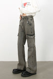Men's Straight Leg Jeans with Cargo Pockets