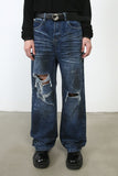 Men's Distressed Jeans with Pockets