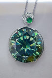20 Carat Moissanite 925 Sterling Silver Pendant Necklace
