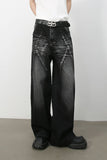 Men's Wide Leg Jeans with Pockets