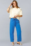 Umgee Drawstring Wide Leg Casual Pants