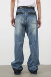 Men's Raw Hem Baggy Jeans