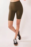 Davi & Dani High Waisted Biker Leggings