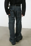 Men's Baggy Jeans with Cargo Pockets