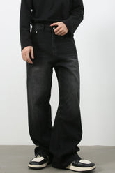 Men's Mid Rise Wide Leg Jeans