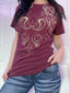 Graphic Round Neck Short Sleeve T-Shirt