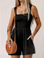 Full Size Smocked Wide Strap Romper Plus Size