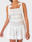 Smocked Tie Shoulder Cami and Shorts Set