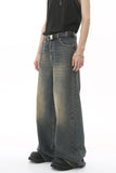 Men's Wide Leg Jeans with Pockets