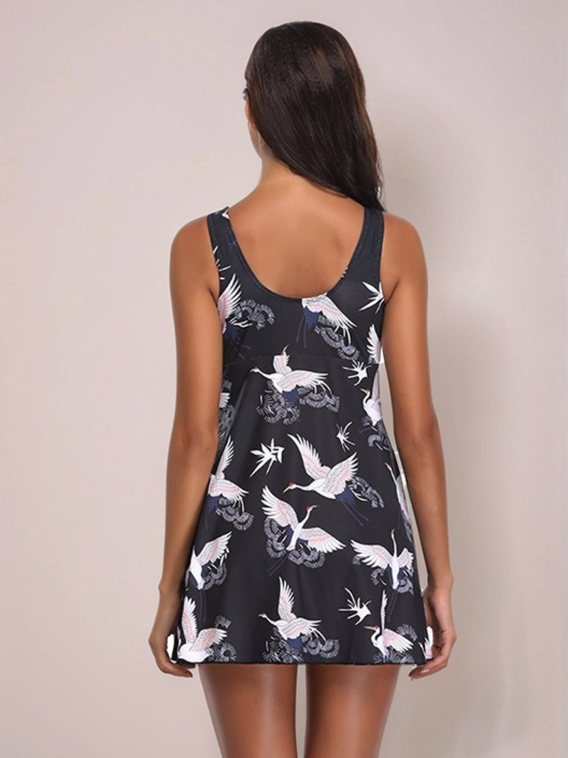 Full Size Printed Slit Plunge One-Piece Swimwear Plus Size - felvior