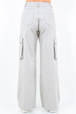 American Bazi Full Size Drawstring Wide Leg Cargo Pants Plus Size