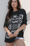 Paisley Round Neck Half Sleeve T-Shirt