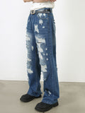 Men's Distressed Jeans with Pockets