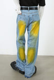 Men's Contrast Baggy Jeans