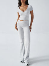 Devine Short Sleeve Top and Bootcut Legging Set