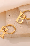 Titanium Steel Letter Hoop Earrings