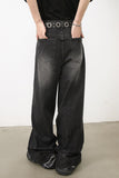 Men's Wide Leg Jeans with Pockets