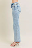 Judy Blue Full Size High Waist Stone Wash Straight Jeans Plus Size