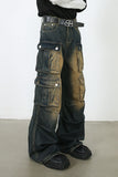 Men's Washed Wide Leg Jeans