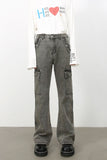 Men's Straight Leg Jeans with Cargo Pockets