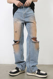 Men's Distressed Jeans with Pockets