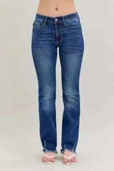 Judy Blue Full Size Mid-rise Non-distressed Hem Bootcut Jeans Plus Size