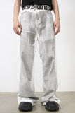 Men's Contrast Wide Leg Jeans