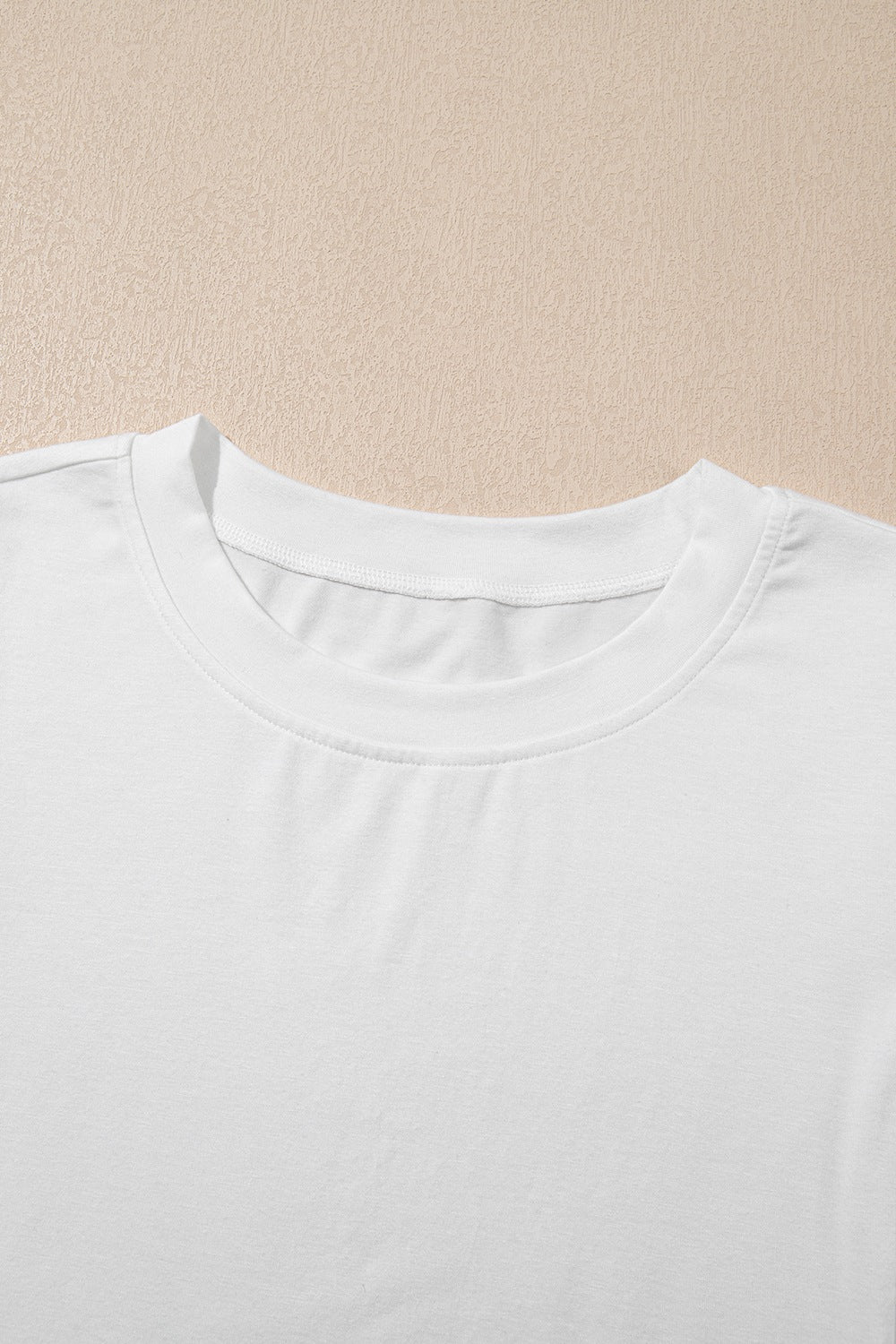 Hollow Out Embroidered Short Sleeve Round Neck Top - felvior