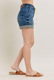 Judy Blue Full Size High Rise Cuff Denim Shorts Plus Size
