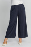 Umgee Full Size High Waisted Embellished Linen Pants Plus Size