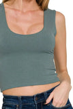 Zenana Double Layered Cropped Tank Top