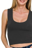 Zenana Double Layered Cropped Tank Top