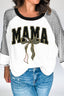 MAMA Leopard Graphic Contrast Stitching T-Shirt