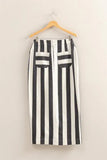 HYFVE Striped Pocket Detail Maxi Skirt