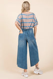 Mittoshop Denim Tie Back Sleeveless Wide Leg Overalls