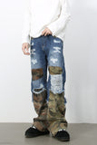 Men's Distressed Camouflage Jeans