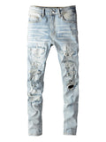 Men's Distressed Jeans with Pockets