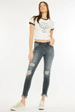 Kancan High Rise Distressed Ankle Skinny Jeans