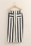 HYFVE Striped Pocket Detail Maxi Skirt