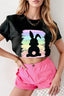 Rabbit Round Neck Short Sleeve T-Shirt