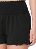 Zenana Elastic Waist Smocked Shorts